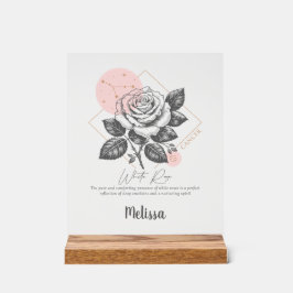 Señal Acrílica Regalo de Cáncer Personalizado de Flor de Nacimien