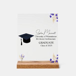 Señal Acrílica Regalo de Graduación Personalizado, Placa de Gradu