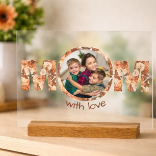 Señal Acrílica Regalo del Día de la Madre con Foto Personalizada