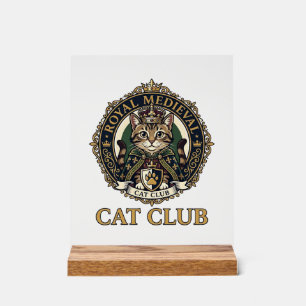 Señal Acrílica Regalo para papá gato medieval real - Royal Medie