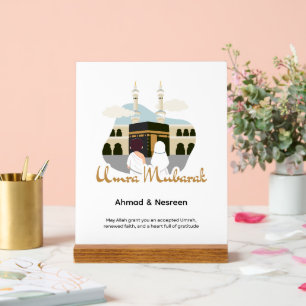 Señal Acrílica Regalo personalizado de Umra Mubarak