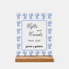 Señal Acrílica Regalos de boda y tarjetas Bluebells
