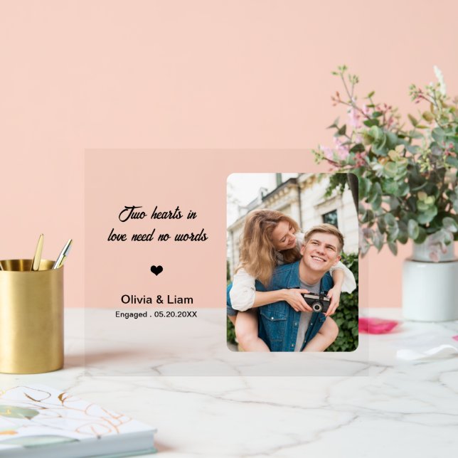 Señal Acrílica Regalos De Compromiso Únicos Para Su Pareja Compro (Boda)
