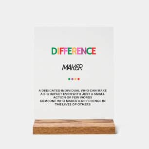 Señal Acrílica Regalos De Diferencias Para Mujeres, Gracias Regal