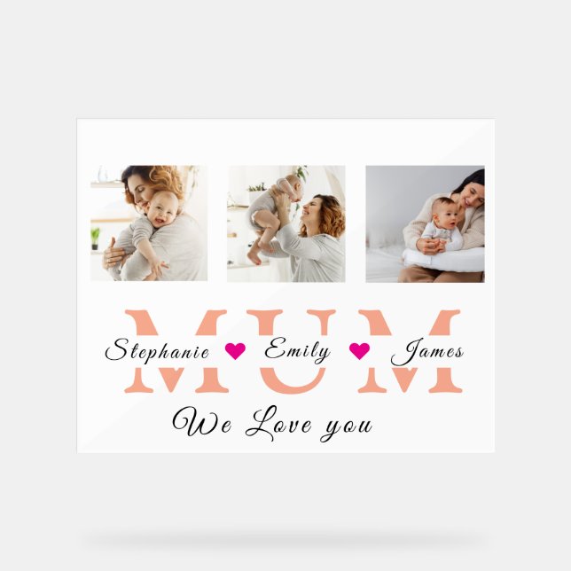 Señal Acrílica Regalos de madre personalizados|Regalo de cumpleañ (Anverso)