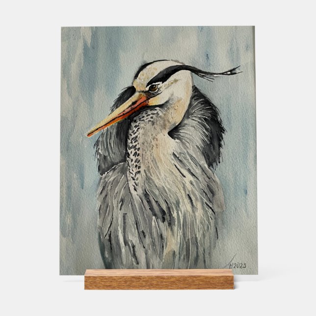 Señal Acrílica Reiher Aquarell (Anverso)