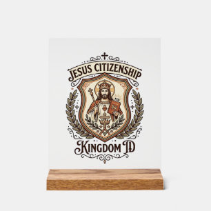 Señal Acrílica Reino de Ciudadanía de Jesús ID Reino de Ciudadaní