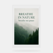 Respirar en la Naturaleza Poster Forestal Motivaci