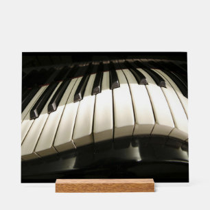 Señal Acrílica Resumen de claves de piano retorcidas