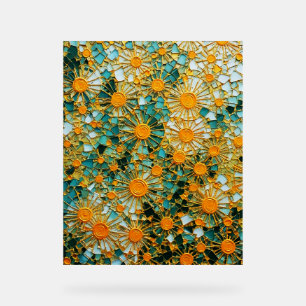 Señal Acrílica Resumen de girasoles 102