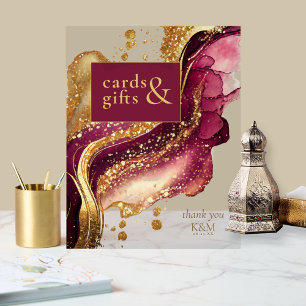 Señal Acrílica Resumen de tarjetas de esparkling y regalos Wine R