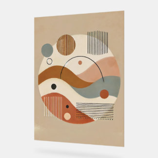 Señal Acrílica Resumen geométrico Imprimir arte boho