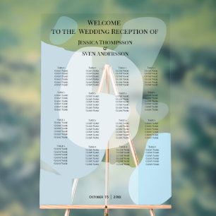 Señal Acrílica Resumen moderno Boda artístico Minimalista azul