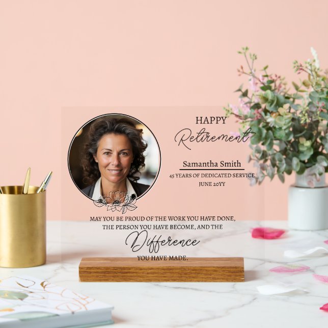 Señal Acrílica Retirement Keepsake (Boda)