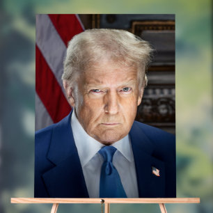 Señal Acrílica Retrato de Donald Trump, presidente de Estados Uni