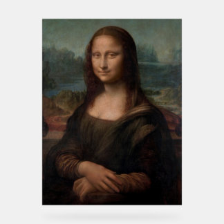 Señal Acrílica Retrato de la Mona Lisa por Leonardo da Vinci