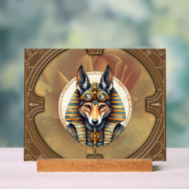 Señal Acrílica Retrato de Steampunk Anubis Fox