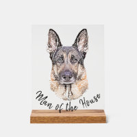 Retrato de un perro pastor alemán dibujado