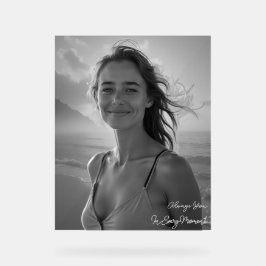 Señal Acrílica Retrato personalizado de ella: regalo de foto simp
