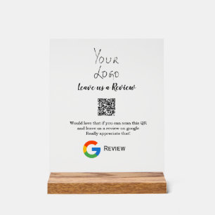 Señal Acrílica Revisión del logotipo de negocios de Google Revisi