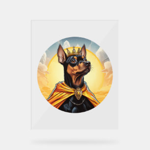 Señal Acrílica Rey del perro de Pinscher en miniatura