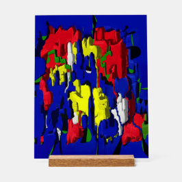 Señal Acrílica Risse im Blau, abstrakt