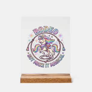 Señal Acrílica Rodeo de Unicornios pero Hazlo Mágico Regalo Diver