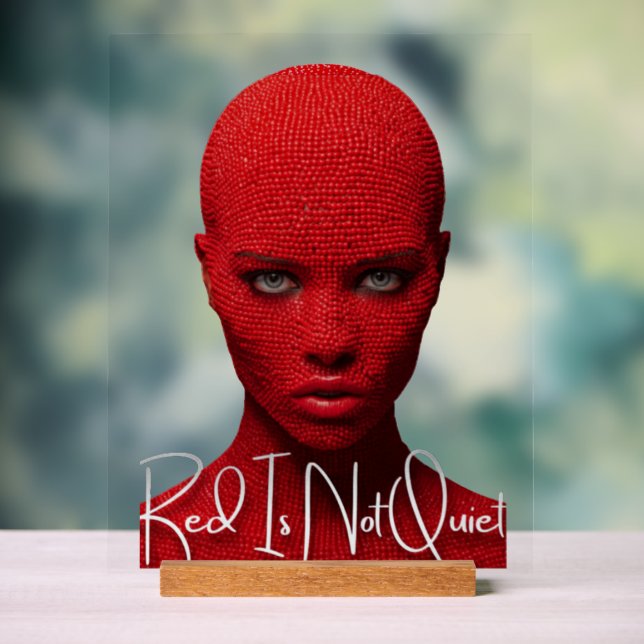 Señal Acrílica Rojo No Es Silencio (Neutral )