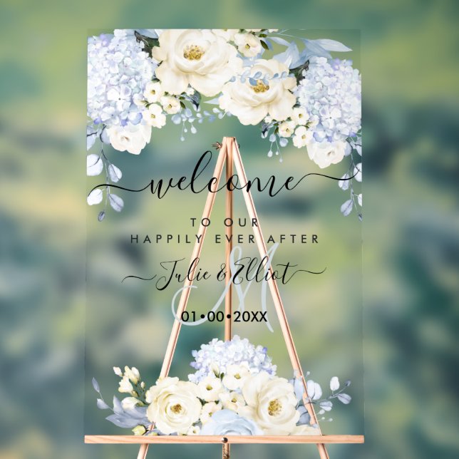 Señal Acrílica Rosas PixDezines Elegantes Hielo Azul Hielo Alabas (Neutral )