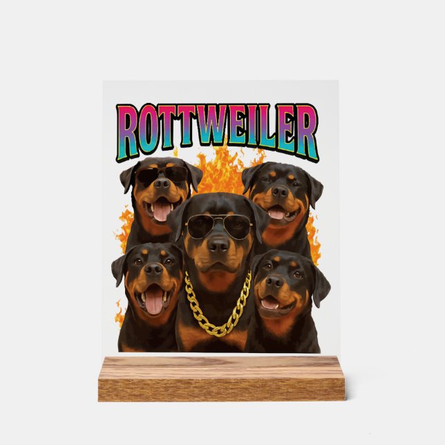 Señal Acrílica Rottweiler  (Anverso)