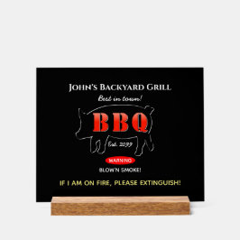 Señal Acrílica Rótulo acrílico BBQ Grill Master Grilling