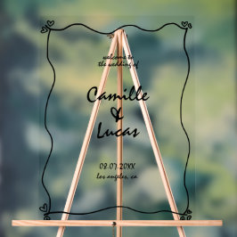 Señal Acrílica Rótulo acrílico Boda capilar retro manuscrito