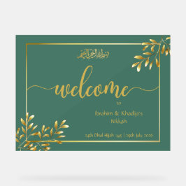 Señal Acrílica Rótulo acrílico Boda islámico personalizado - Nikk