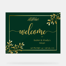 Señal Acrílica Rótulo acrílico Boda islámico personalizado - Nikk