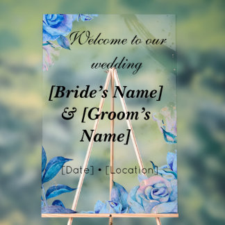 Señal Acrílica Rótulo acrílico Boda personalizado de 24" x 36"