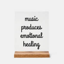 Rótulo acrílico curativo emocional