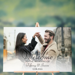 Señal Acrílica Rótulo acrílico de bienvenida a Boda de fotografía