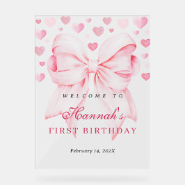 Señal Acrílica Rótulo acrílico de bienvenida a primer cumpleaños