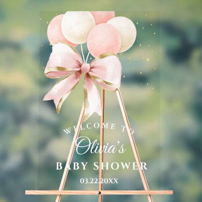 Señal Acrílica Rótulo acrílico de bienvenida Baby Shower de los g (Neutral )