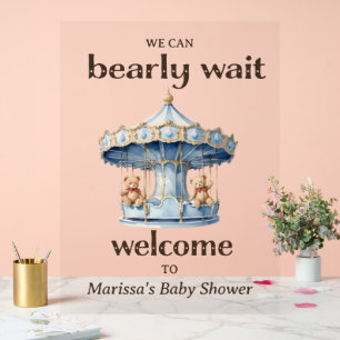 Señal Acrílica Rótulo acrílico de bienvenida Baby Shower Twin Boy