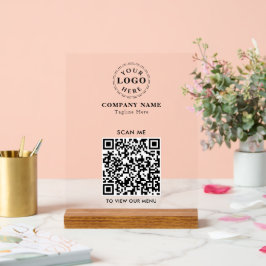 Señal Acrílica Rótulo acrílico de código QR - Menú de desprotecci
