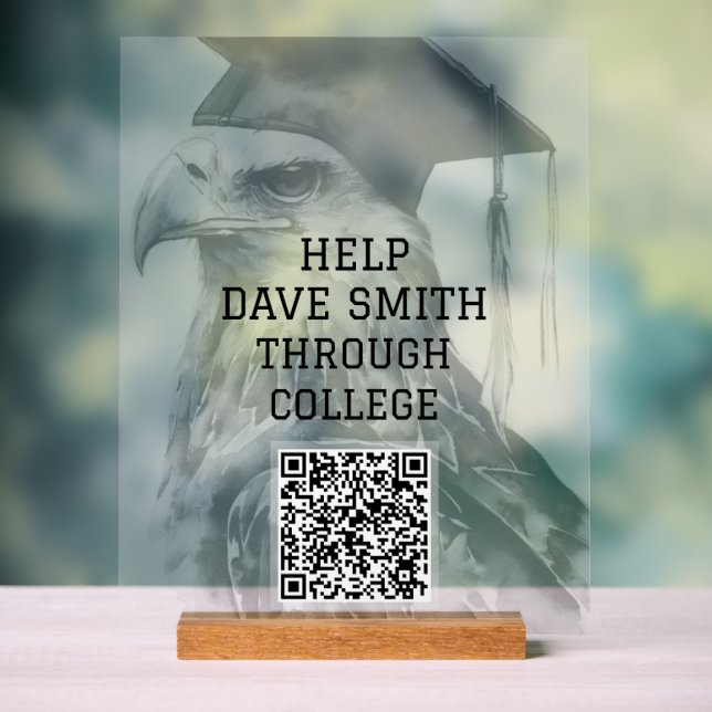 Señal Acrílica Rótulo acrílico de código QR Personalizado único (Neutral )