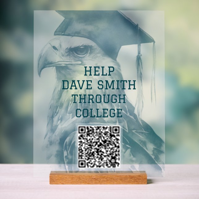 Señal Acrílica Rótulo acrílico de código QR Personalizado único (Neutral )