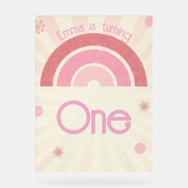 Señal Acrílica Rótulo Acrílico de Cumpleaños del Arcoiris