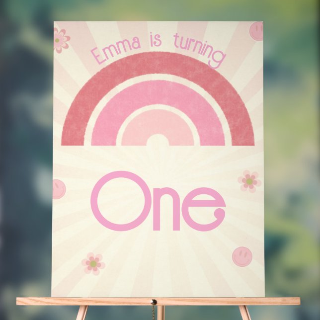 Señal Acrílica Rótulo Acrílico de Cumpleaños del Arcoiris (Neutral )