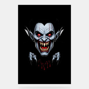 Señal Acrílica Rótulo acrílico de Eerie Vampire Face