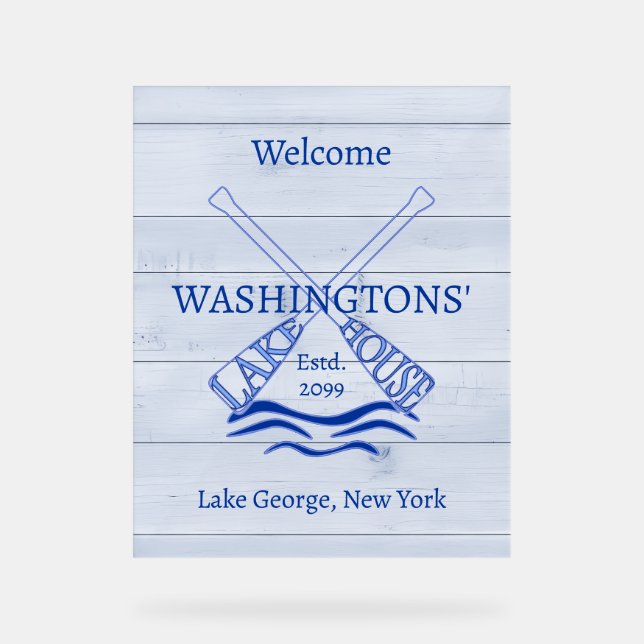 Señal Acrílica Rótulo acrílico de la casa de la cabaña (Anverso)