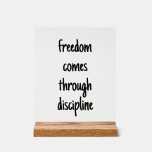 Rótulo acrílico de la libertad