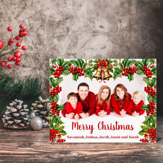 Señal Acrílica Rótulo acrílico de las hojas de Holly y Berries Pe