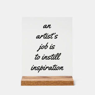 Señal Acrílica Rótulo acrílico de trabajo de artista